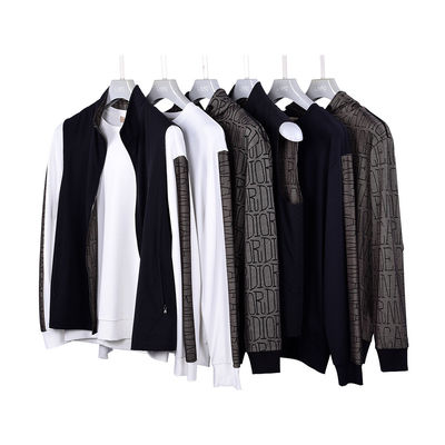 Sport Geweven Hoodies Mensen Sweatshirts Zwart Geborduurd 380 gram 400 gram