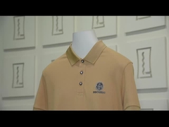 Hoog elasticiteits ademende poloshirts met geborduurd logo voor herenkleding